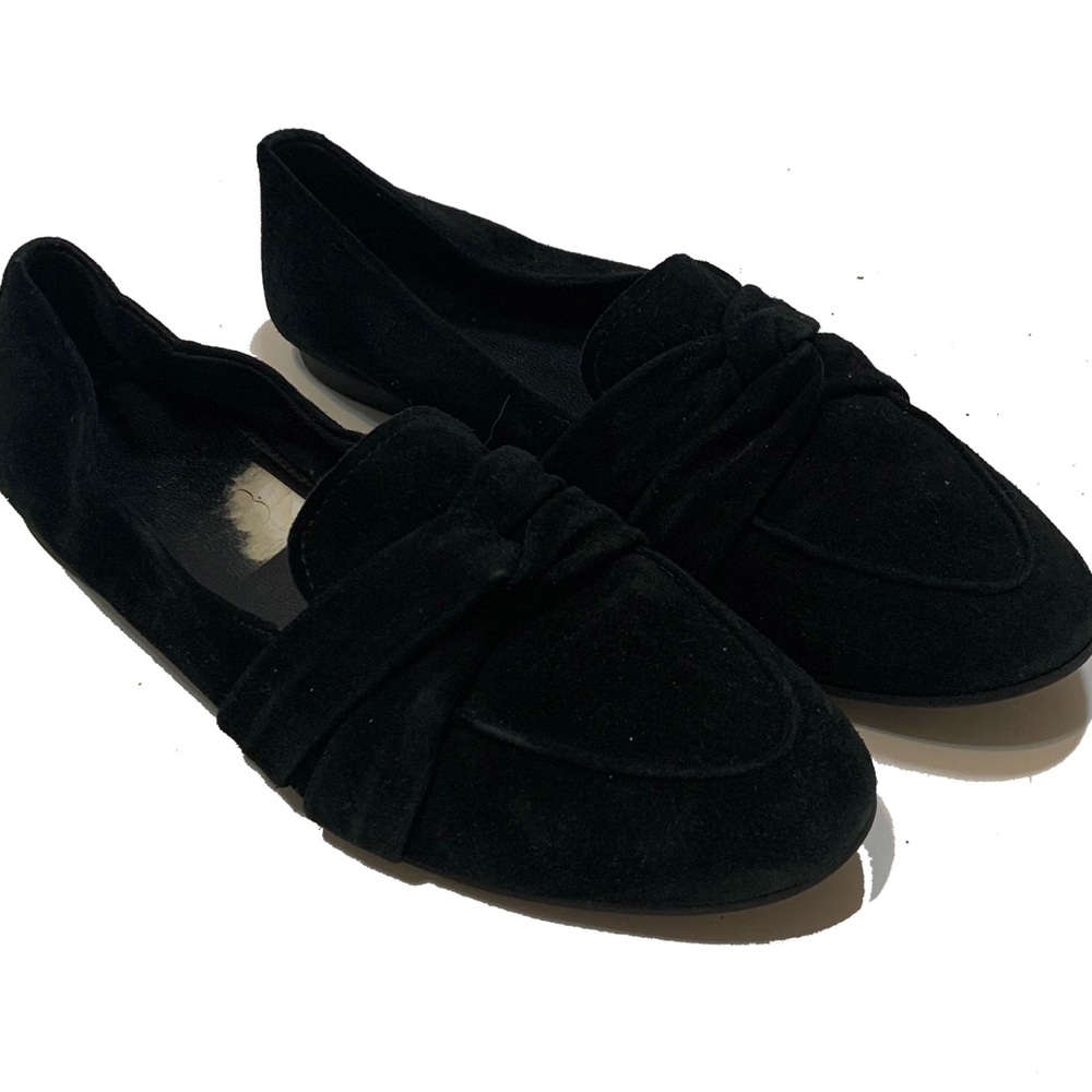 8 / vagabond black suede loafers